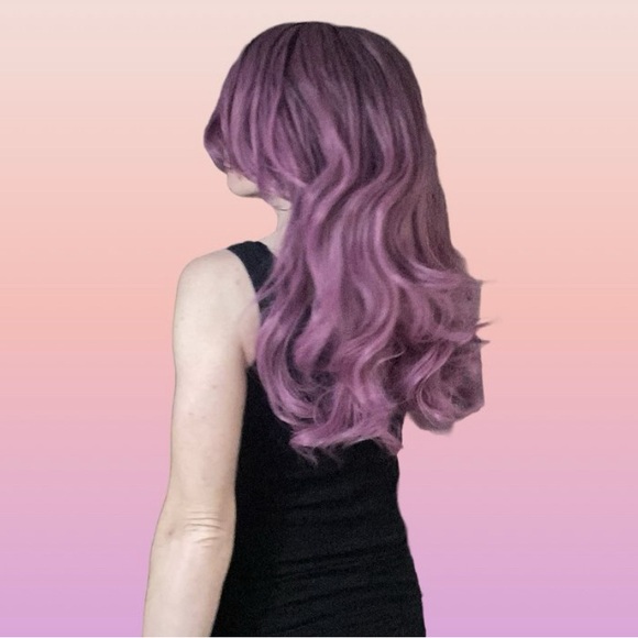 26” Muave Synthetic Wavy Dark Roots Fever Khloe Wig - Picture 4 of 11